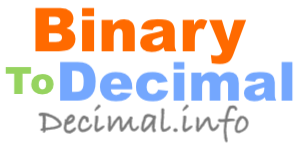 Binary to decimal