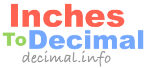 Decimal to deals inches calculator