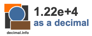 1.22e+4 as a decimal 1.22e+4 as a decimal
