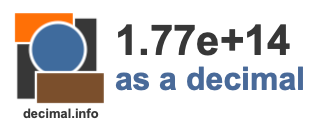 1.77e+14 as a decimal