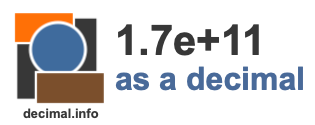 1.7e+11 as a decimal