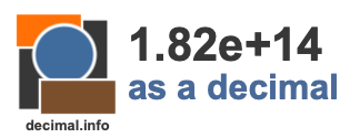 1.82e+14 as a decimal