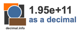 1.95e+11 as a decimal