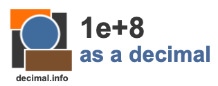1e+8 as a decimal 1e+8 as a decimal