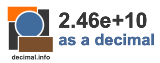 2.46e+10 as a decimal