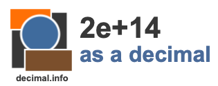 2e+14 as a decimal