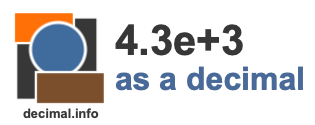 4.3e+3 as a decimal