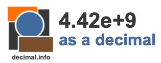 4.42e+9 as a decimal