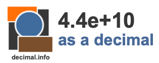 4.4e+10 as a decimal