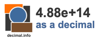 4.88e+14 as a decimal