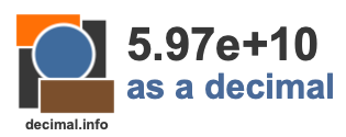 5.97e+10 as a decimal