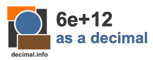 6e+12 as a decimal