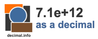 7.1e+12 as a decimal