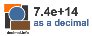 7.4e+14 as a decimal