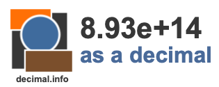 8.93e+14 as a decimal