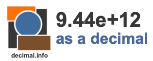 9.44e+12 as a decimal 9.44e+12 as a decimal