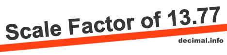 Scale Factor of 13.77 Scale Factor of 13.77