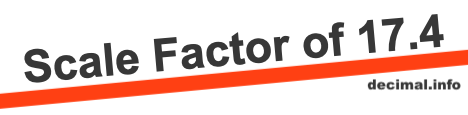Scale Factor of 17.4 Scale Factor of 17.4