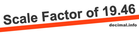 Scale Factor of 19.46