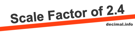 Scale Factor of 2.4 Scale Factor of 2.4