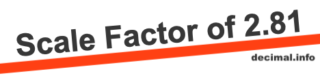 Scale Factor of 2.81 Scale Factor of 2.81