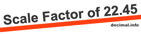 Scale Factor of 22.45