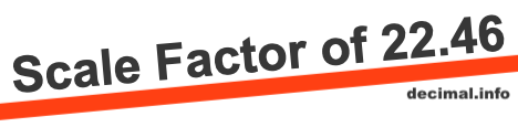 Scale Factor of 22.46 Scale Factor of 22.46
