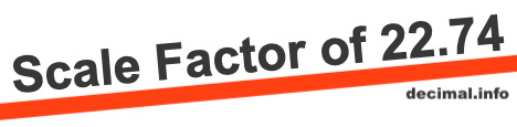 Scale Factor of 22.74