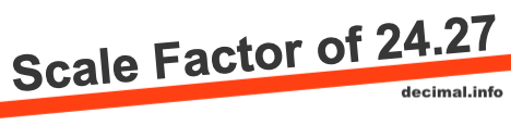 Scale Factor of 24.27