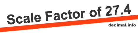 Scale Factor of 27.4