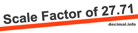 Scale Factor of 27.71