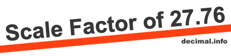 Scale Factor of 27.76