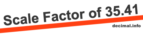 Scale Factor of 35.41 Scale Factor of 35.41