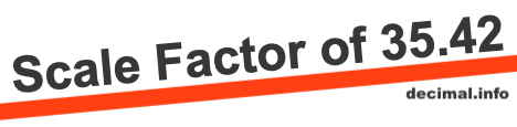 Scale Factor of 35.42 Scale Factor of 35.42
