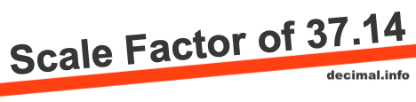 Scale Factor of 37.14
