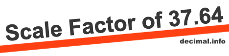 Scale Factor of 37.64 Scale Factor of 37.64
