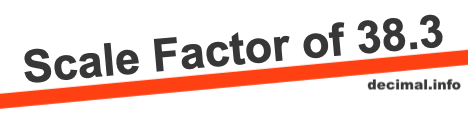 Scale Factor of 38.3 Scale Factor of 38.3