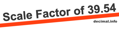Scale Factor of 39.54 Scale Factor of 39.54