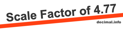 Scale Factor of 4.77 Scale Factor of 4.77