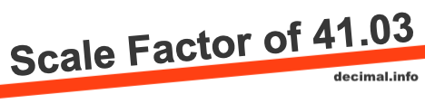 Scale Factor of 41.03 Scale Factor of 41.03