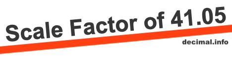 Scale Factor of 41.05 Scale Factor of 41.05
