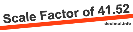 Scale Factor of 41.52 Scale Factor of 41.52