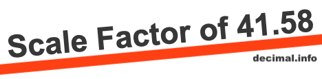 Scale Factor of 41.58