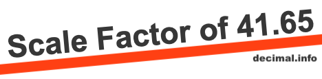 Scale Factor of 41.65 Scale Factor of 41.65