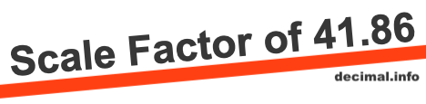 Scale Factor of 41.86 Scale Factor of 41.86