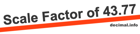 Scale Factor of 43.77 Scale Factor of 43.77