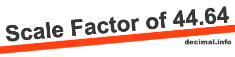 Scale Factor of 44.64