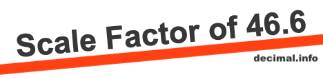 Scale Factor of 46.6 Scale Factor of 46.6