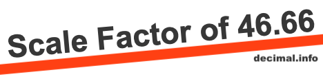 Scale Factor of 46.66 Scale Factor of 46.66