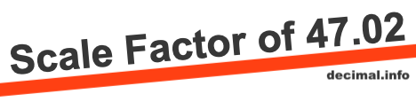 Scale Factor of 47.02